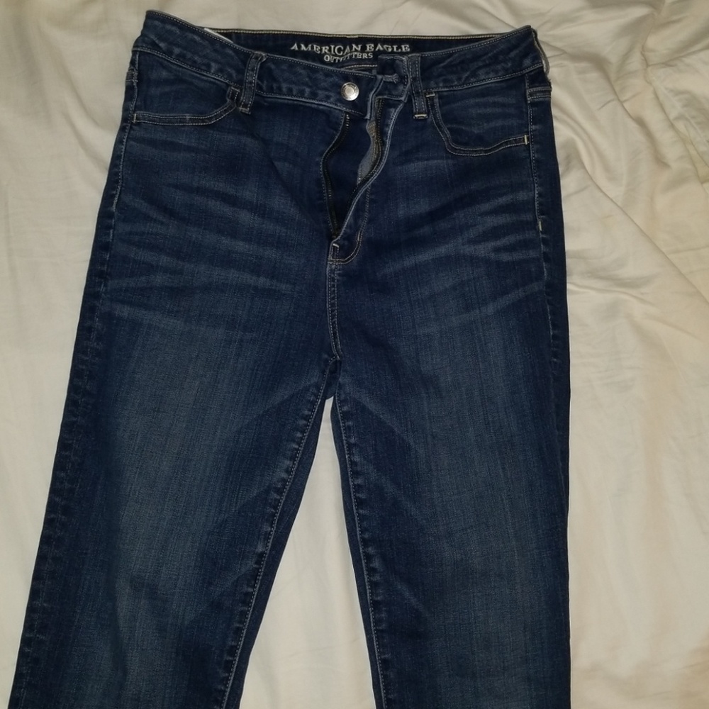 dark wash super hi rise jegging